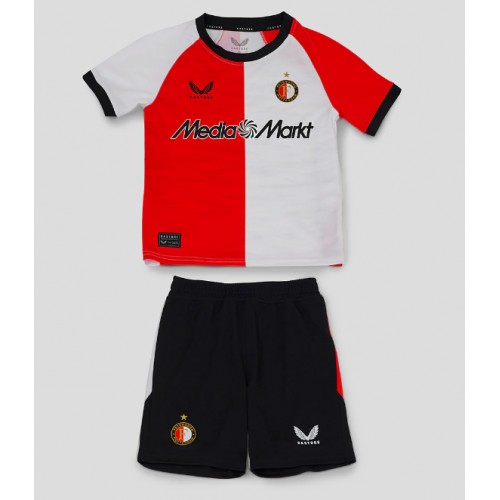 Dětský fotbalový dres Feyenoord 2024-25 Domácí Krátký Rukáv (+ trenýrky)